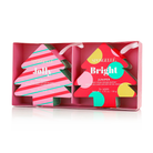 Spongellé Season's Greetings Holiday Tree Body Wash Infused Buffer with festive holiday-themed packaging.