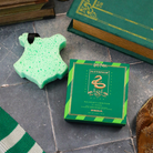 Spongellé Slytherin Salazar's Ambition Body Wash Infused Buffer from Harry Potter Collection showing the sleek green buffer with Slytherin branding.