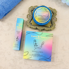 Spongellé Soulful Lyrics Love & Notes trio set with body wash-infused buffers, featuring colorful buffers in decorative packaging.