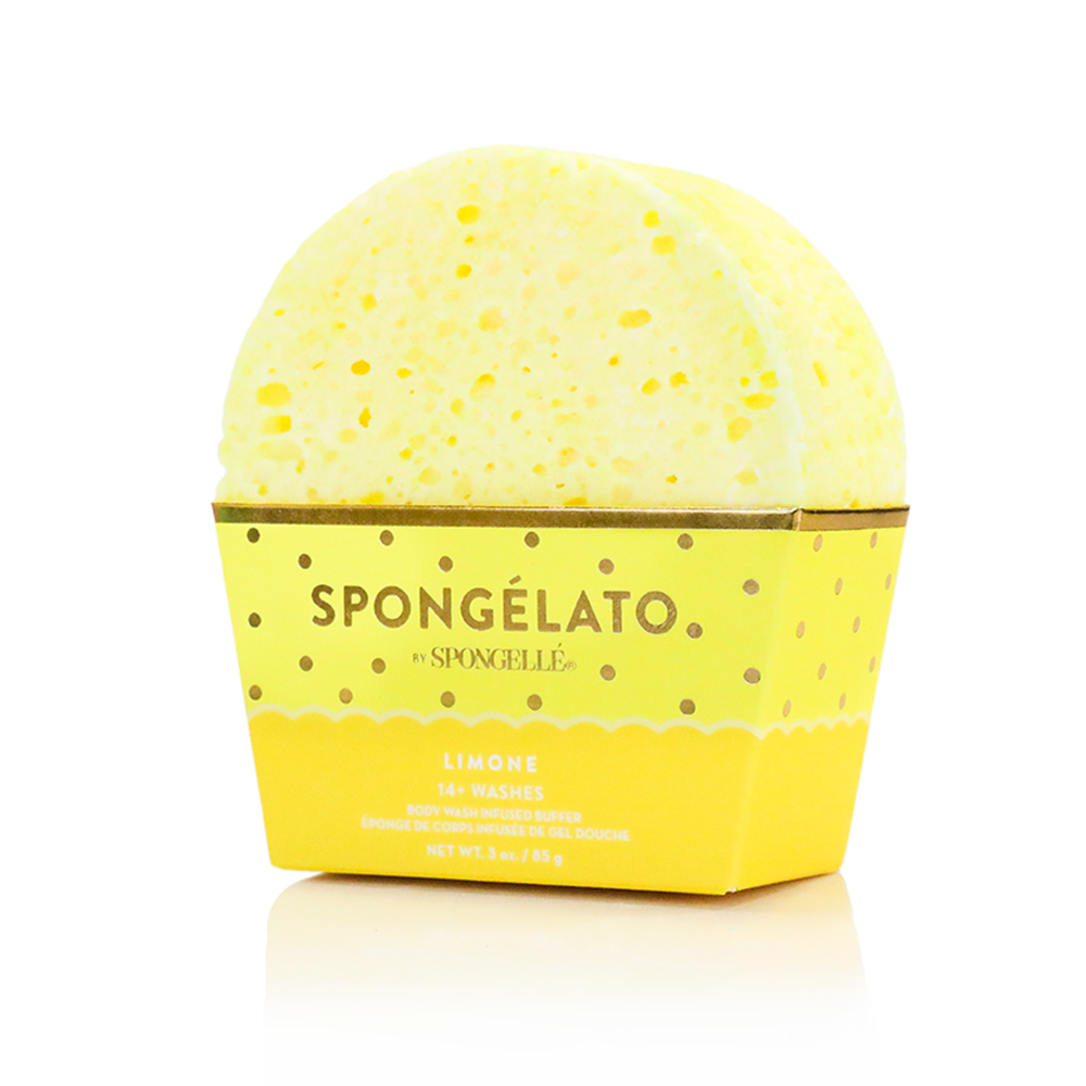 Spongellé Spongelato Assorted Pack of body wash infused buffers with colorful, textured sponges for cleansing and exfoliating skin.