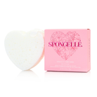 Spongellé Sweet Orchid Heart Buffer, a body wash infused buffer with floral scent and textured surface for gentle cleansing.