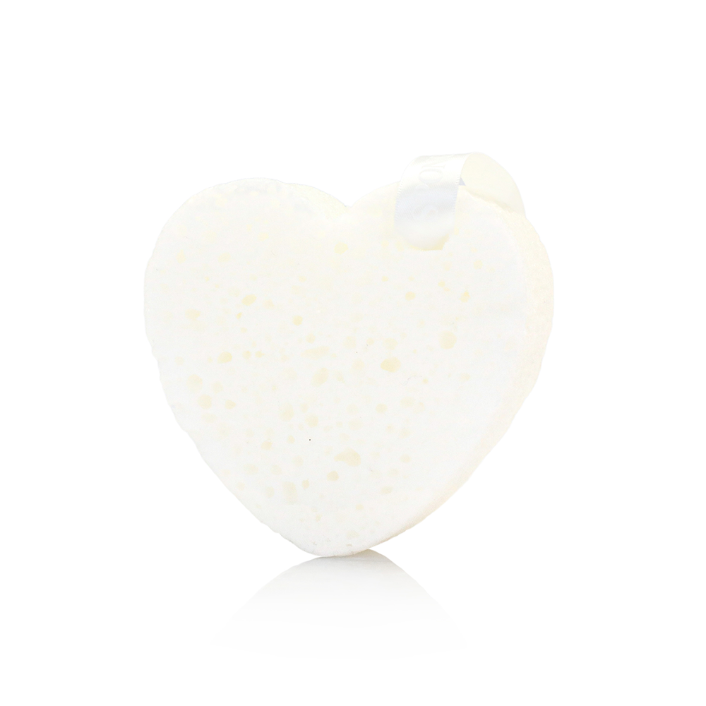 Spongellé Sweet Orchid Heart Buffer, a body wash infused buffer with a floral design, ideal for gentle skin cleansing.