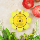 Spongellé Sweet Patchouli Wild Flower body wash-infused buffer with floral and patchouli scent, textured exfoliating sponge.
