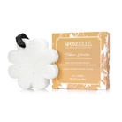 Spongellé Tobacco Vanilla body wash infused buffer with boxed flower design, soft sponge texture, and floral packaging.
