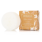 Spongellé Tobacco Vanilla body wash infused buffer sponge with soft texture and vanilla scent for gentle cleansing.