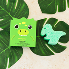 Tommy T-Rex Spongeasaurus dinosaur body wash infused buffer by Spongellé, featuring a fun dinosaur design for gentle cleansing.