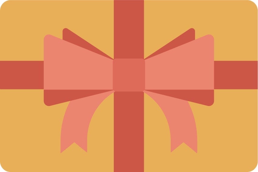 Spongellé gift card featuring a sleek design, perfect for gifting, with the brand logo visible on the card.