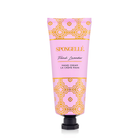 Spongellé French Lavender hand cream tube with lavender floral design and soft, creamy texture visible on the packaging