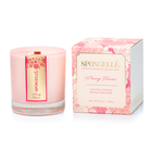 Spongellé Peony Flower Private Reserve Candle, a home fragrance with a peony floral design and elegant glass container.