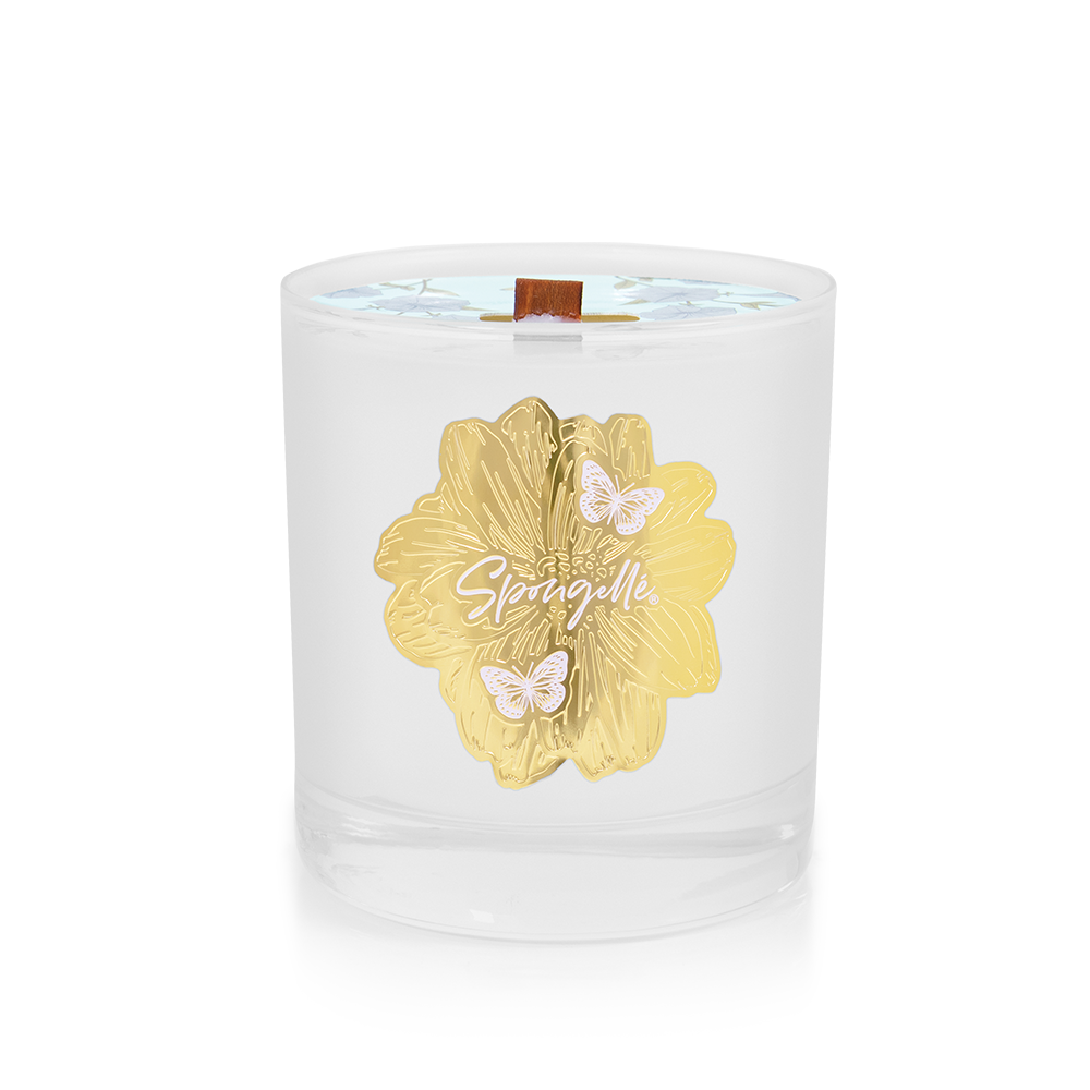 Spongellé Tobacco Flower Botanica Candle, a home fragrance candle with a tobacco flower scent and elegant design.