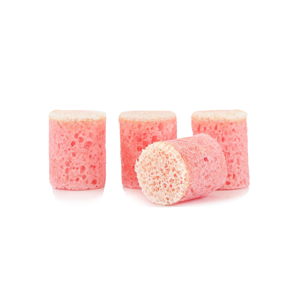 Spongellé Burnt Sugar Pedi Buffer Bits, soft exfoliating buffer for smooth, refreshed feet in a natural confection style design.