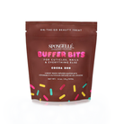 Spongellé Cocoa Bon Pedi Buffer with confection buffer bits for gentle exfoliation and smooth skin.