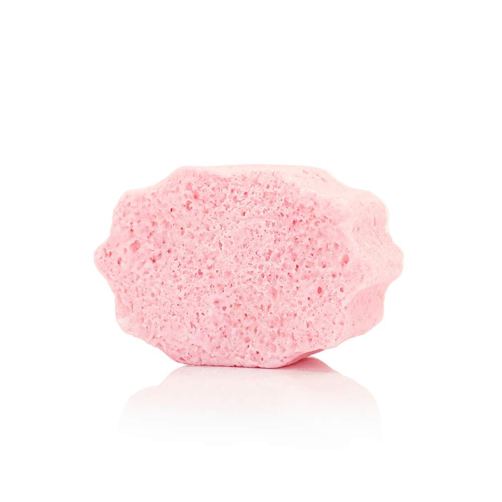 Spongellé Jude Rose Pedi Buffer from Florica, a soft pink exfoliating buffer for smooth, healthy feet.