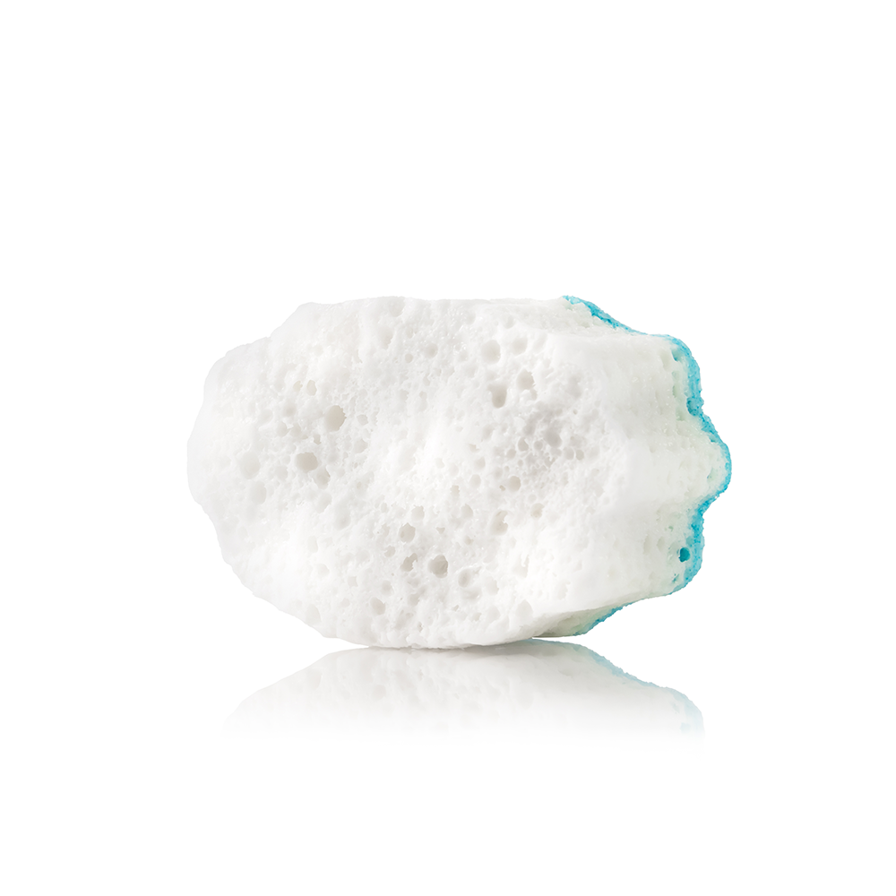 Spongellé Mystic Rose Pedi Buffer from Florica, a gentle exfoliating tool with a rose scent for smooth, soft feet.