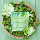 Spongellé PediPOP! peppermint Pedi Buffer Bits for smoothing and exfoliating feet, featuring a refreshing peppermint scent.