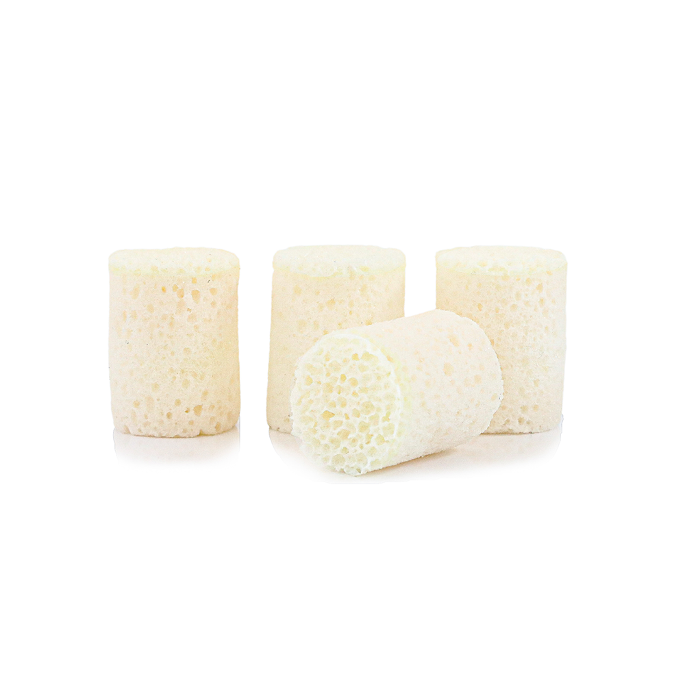 Spongellé PediPOP! peppermint Pedi buffer bits for smooth, exfoliated skin in a natural peppermint scent.