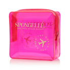 Pink Spongellé travel case with a sleek, compact design ideal for storing toiletries and travel essentials.