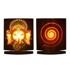Starborn Ganesha table lamp with headdress motif, gemstones, LED bulb, dimmer plug, by Starborn Creations.