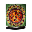Starborn Sumatra Amber Sunflower Table Lamp with LED bulb, featuring a sunflower design and warm amber glow.