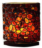 Starborn Sumatra Amber Table Lamp with LED bulb by Starborn Creations, featuring a warm amber glass design and modern lighting style.