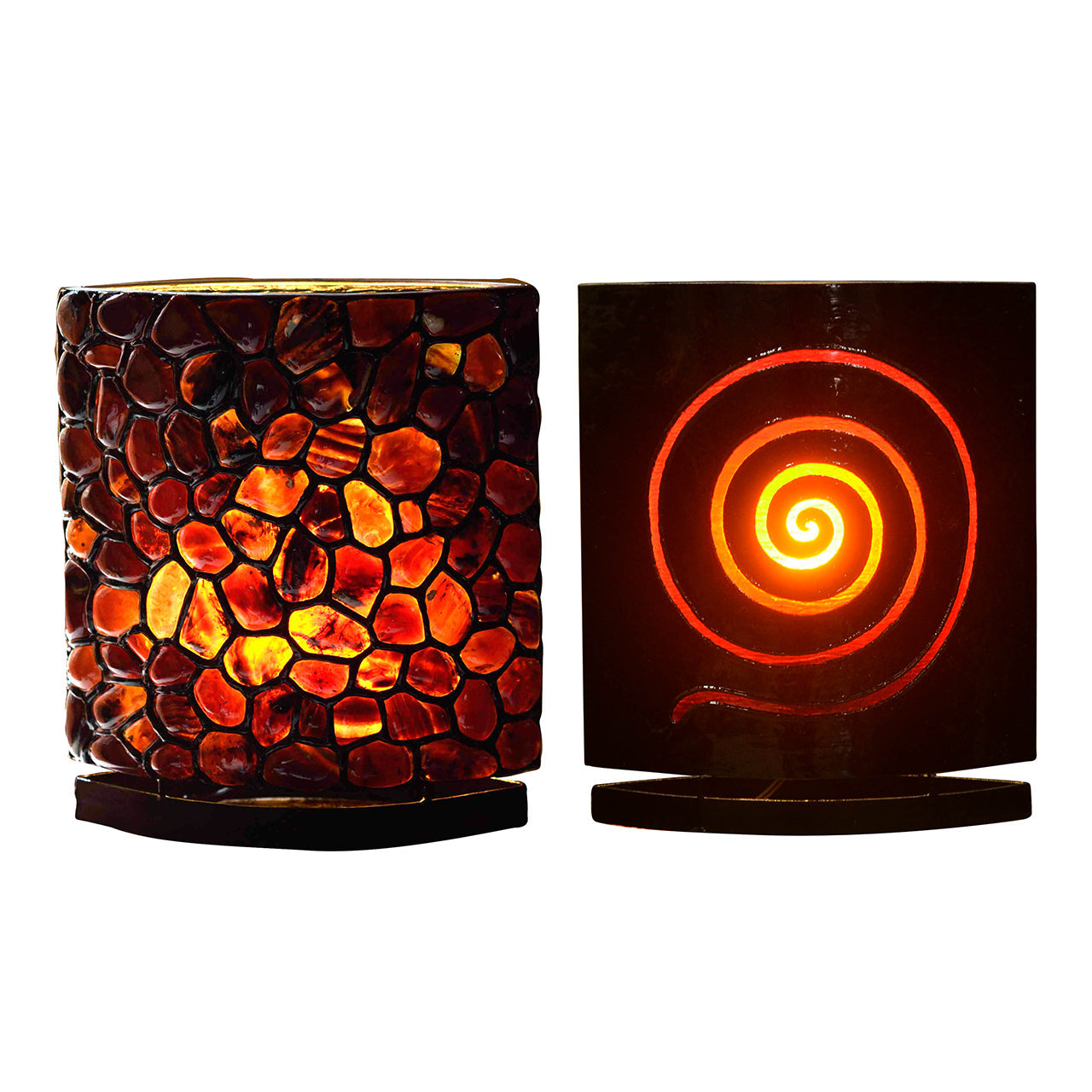 Starborn Sumatra Amber Table Lamp with LED bulb by Starborn Creations, showcasing a warm amber glass shade and elegant design.