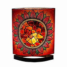 Sumatra Amber Sunflower table lamp by Starborn Creations featuring a warm amber sunflower design with LED bulb for ambient lighting.