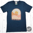 Stay Golden Atlantic color short sleeve graphic tee by The Graphic Tee, featuring a vibrant, casual T-shirt with a stylish design.