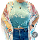 Stay Wild SS Graphic Tee by The Graphic Tee, featuring a bold design on a casual short-sleeve T-shirt.