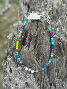 Sterling silver prism and pearl bracelet featuring a sleek design and elegant pearls, crafted by Wild Junkie.