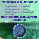 Unflavored charcoal tooth powder with 5% hydroxyapatite by Sweet ʻŌkole Soap, showing the powder in a natural container.