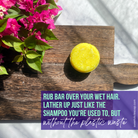 Essential Oil Shampoo Bar by Sweet ʻŌkole Soap with citrus, patchouli, and turmeric, shown in the image.