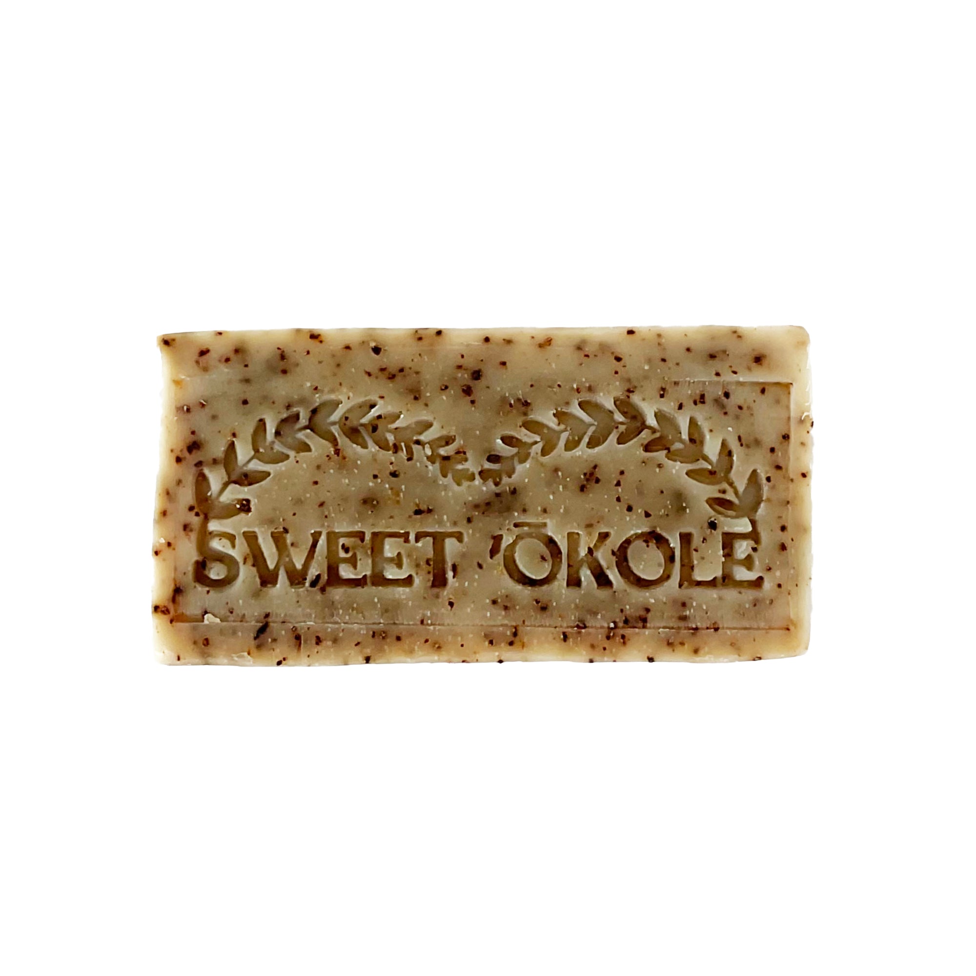 Sweet ʻŌkole Soap gardeners and mechanics coarse exfoliating soap bar with natural ingredients and rugged texture.