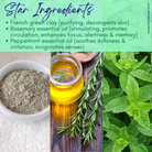 Green Clay and Rosemary Peppermint Soap bar by Sweet ʻŌkole Soap with a crisp scent, vegan-friendly natural skincare product.