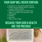 Green clay and rosemary peppermint soap bar by Sweet ʻŌkole Soap with crisp scent, vegan and natural skincare product.