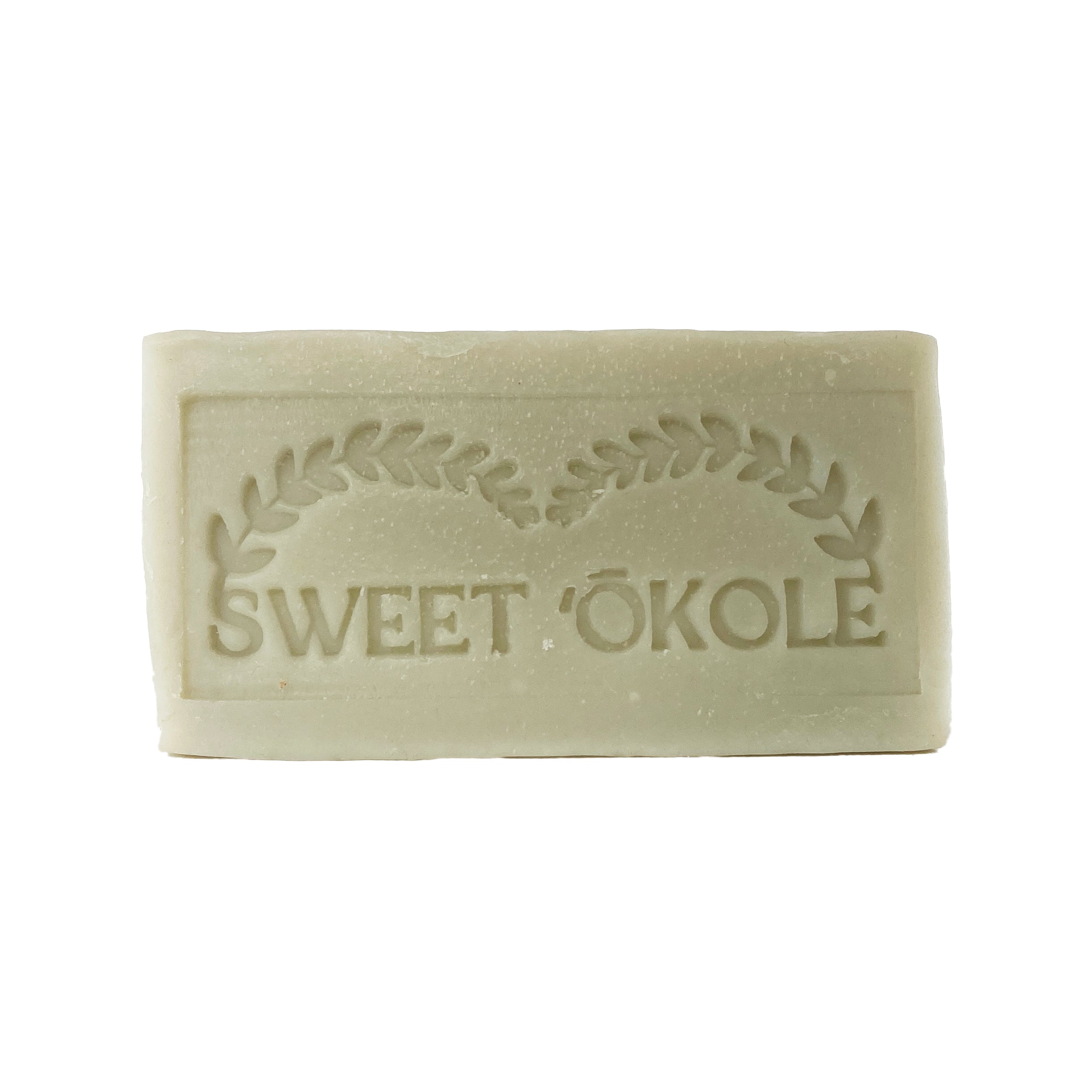 Green Clay and Rosemary Peppermint Soap bar by Sweet ʻŌkole Soap with a crisp scent, vegan skincare product.