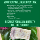 Lavender and clary sage soap by Sweet ʻŌkole Soap with noni and essential oils, featuring a bar of fragrant herbal soap.