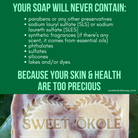Neem Bark and Patchouli Soap with Shea Butter by Sweet ʻŌkole Soap, showing a natural soap bar with herbal ingredients.