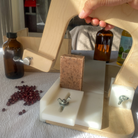 Red Bean & Root Soap by Sweet ʻŌkole Soap, zero waste exfoliant scrub bar with natural ingredients and gentle texture.