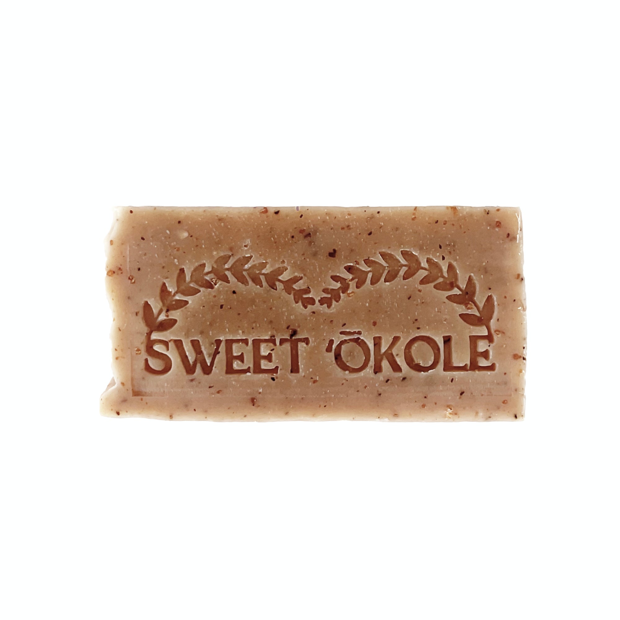 Red Bean and Root Soap by Sweet ʻŌkole Soap, zero waste exfoliating scrub bar with natural ingredients and gentle texture.