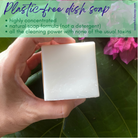 Sweet ʻŌkole Soap solid dish soap bar, non-toxic and unscented, eco-friendly plastic-free dishwashing product.