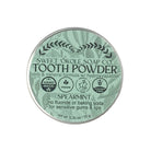 Spearmint Tooth Powder with Noni and 5% Hydroxyapatite by Sweet ʻŌkole Soap, showing the powder in a jar with mint leaves.