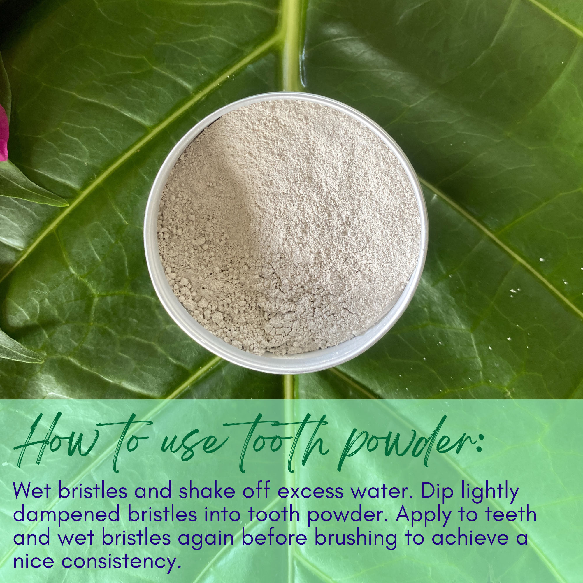 Spearmint tooth powder by Sweet ʻŌkole Soap with Noni and 5% Hydroxyapatite, featuring a natural herbal dental care product.