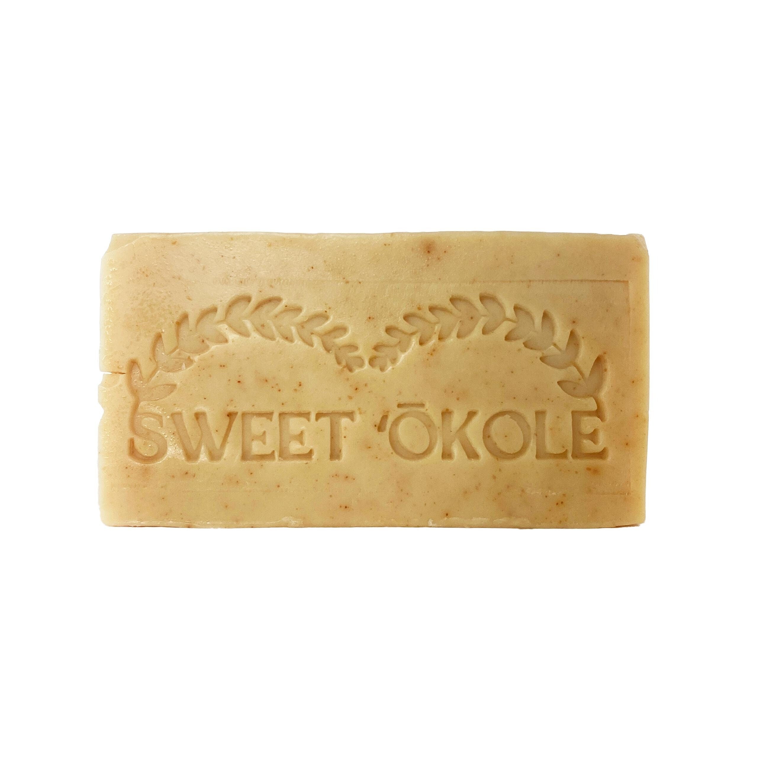Turmeric Sensitive Skin Soap by Sweet ʻŌkole Soap featuring oats and olena for gentle cleansing and brightening of sensitive skin.