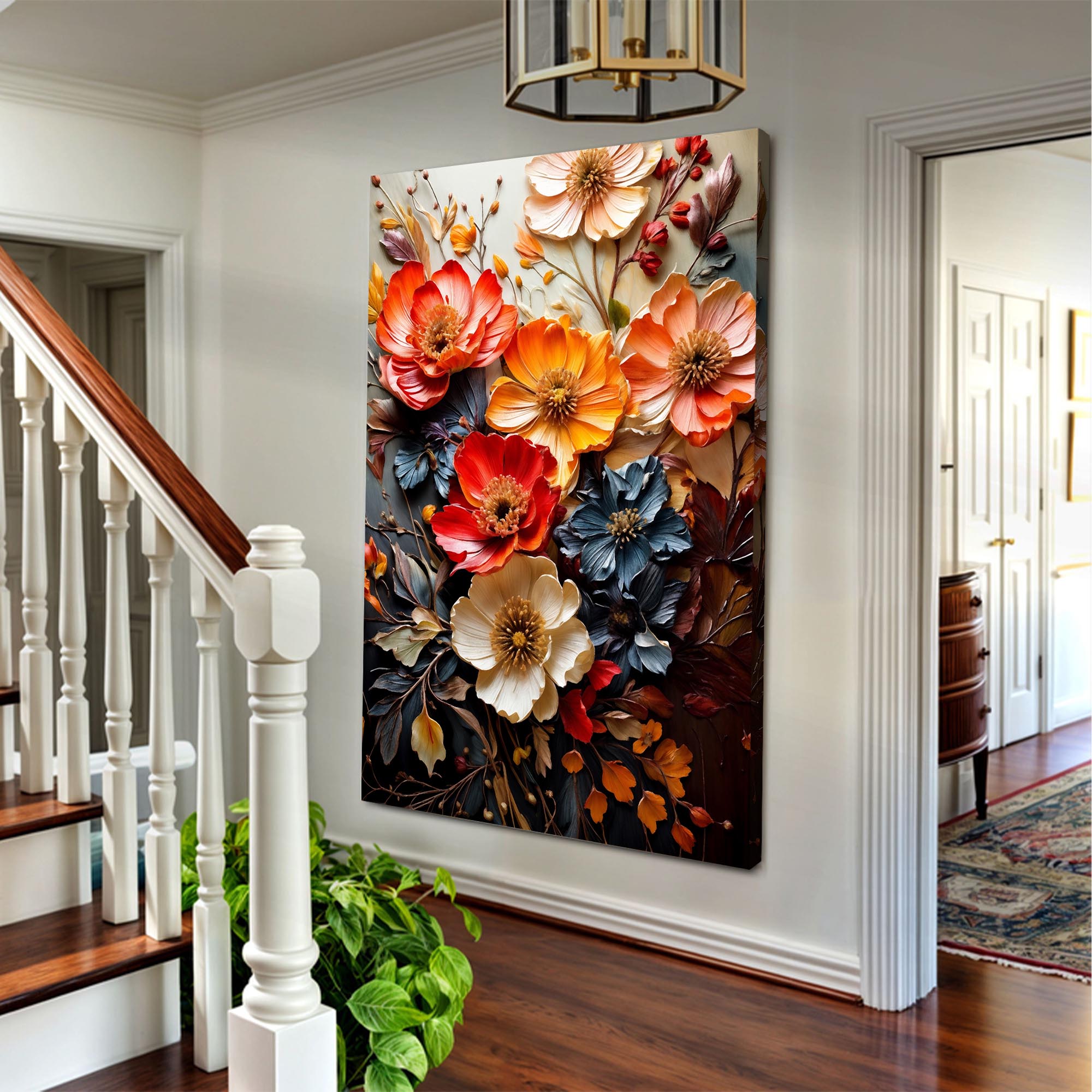 Colorful Blooming Garden Rhapsody wall art canvas by Tailored Canvases featuring vibrant floral design.