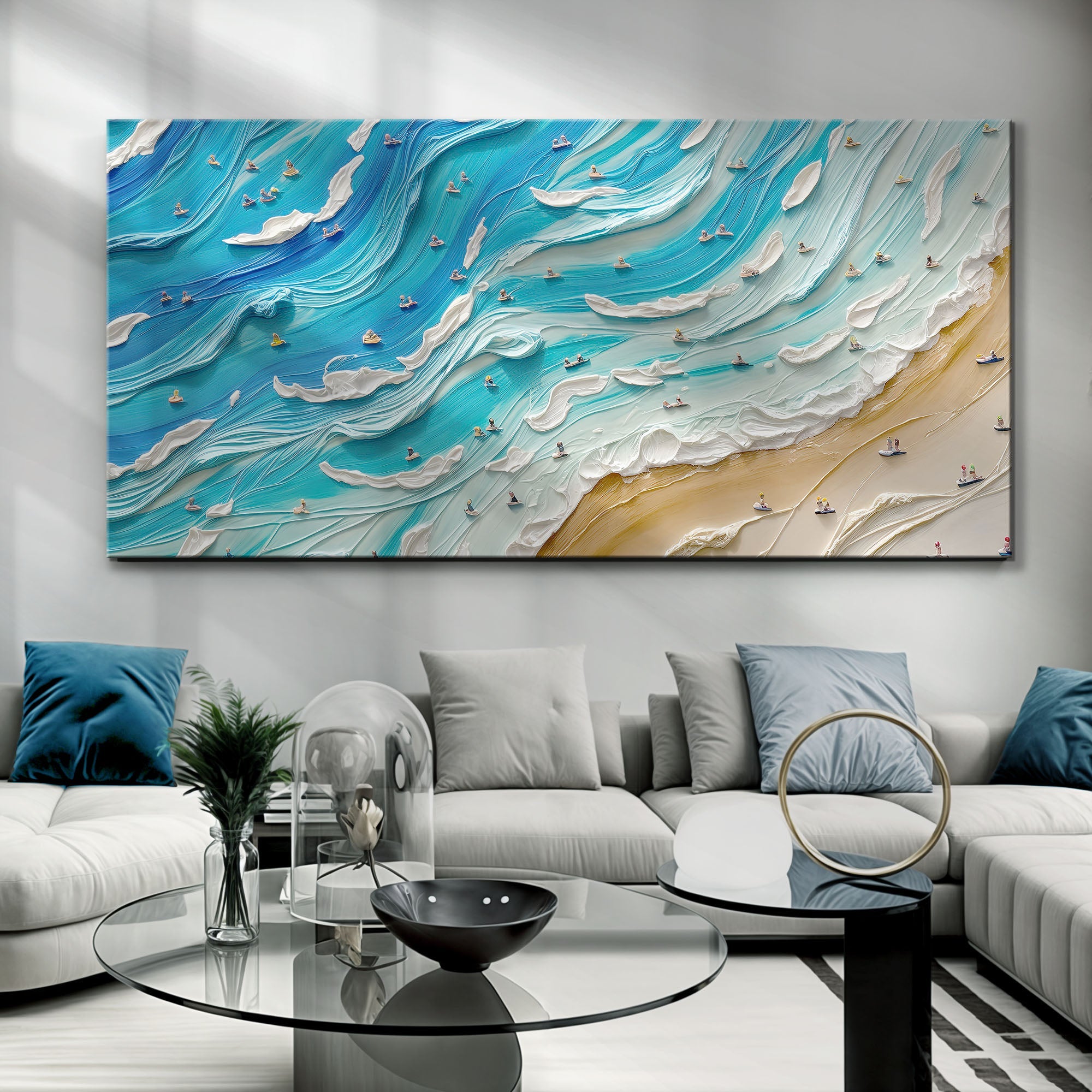 Beach Days Wall Art canvas by Tailored Canvases featuring a vibrant seaside scene for coastal home decor.