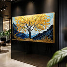 Golden Sanctuary wall art canvas by Tailored Canvases featuring a serene, golden-toned abstract design for elegant home decor.