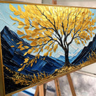 Golden Sanctuary wall art canvas by Tailored Canvases featuring a serene, abstract design in warm gold tones.