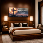 Canvas wall art featuring Psalm 23:1 "The Lord Is My Shepherd I Shall Not Want" by Tailored Canvases, with a serene pastoral design.