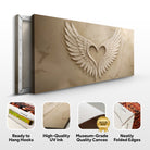 Abstract wall art canvas titled Wings Of Love by Tailored Canvases featuring vibrant, expressive wing design on textured canvas surface.