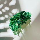 Velvet Claws Monstera leaf hair claw accessory from The Bullish Store, featuring a lush green monstera leaf design.